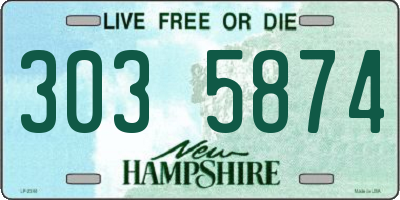 NH license plate 3035874