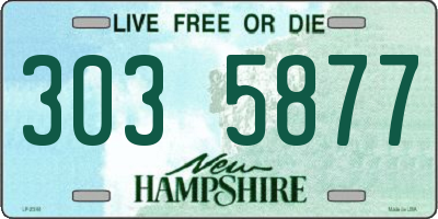 NH license plate 3035877