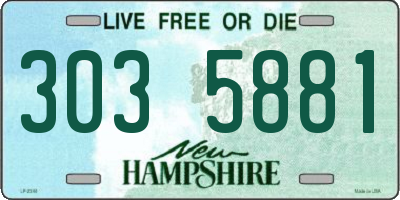NH license plate 3035881