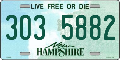 NH license plate 3035882