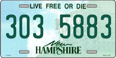 NH license plate 3035883