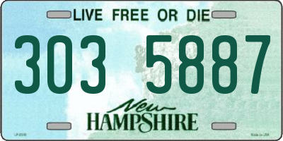 NH license plate 3035887