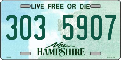 NH license plate 3035907