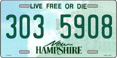 NH license plate 3035908