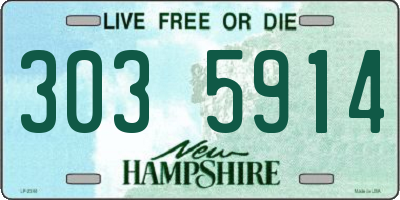 NH license plate 3035914