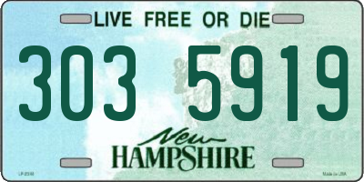 NH license plate 3035919