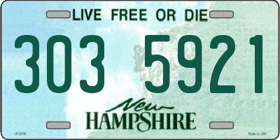 NH license plate 3035921
