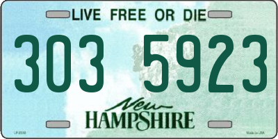 NH license plate 3035923