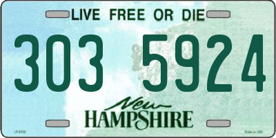 NH license plate 3035924