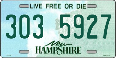 NH license plate 3035927