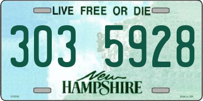 NH license plate 3035928