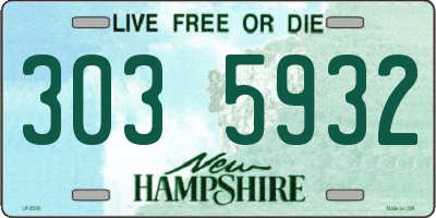 NH license plate 3035932