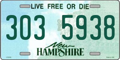 NH license plate 3035938