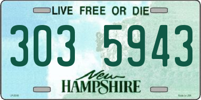 NH license plate 3035943