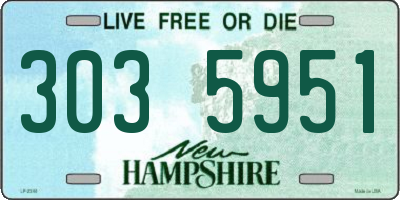 NH license plate 3035951