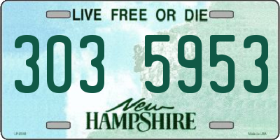 NH license plate 3035953