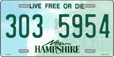 NH license plate 3035954