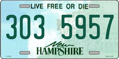 NH license plate 3035957