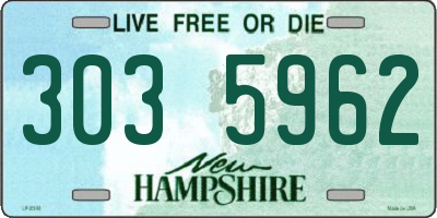 NH license plate 3035962