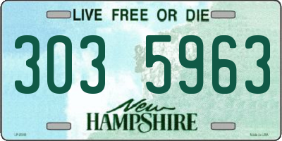 NH license plate 3035963