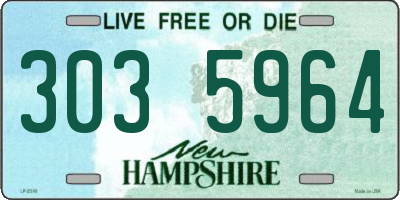 NH license plate 3035964
