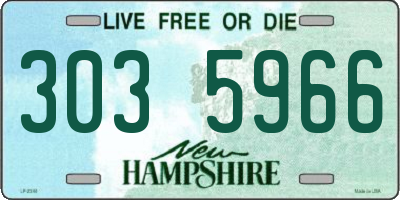 NH license plate 3035966