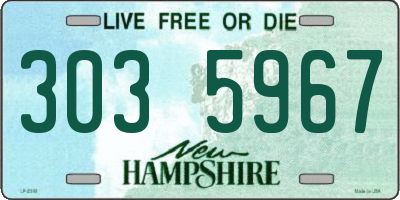 NH license plate 3035967