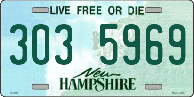 NH license plate 3035969
