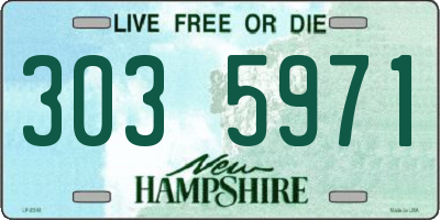 NH license plate 3035971