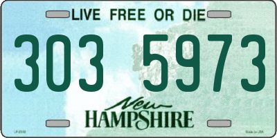 NH license plate 3035973