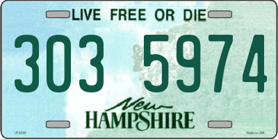 NH license plate 3035974