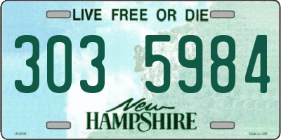 NH license plate 3035984