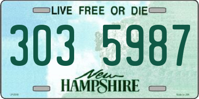 NH license plate 3035987