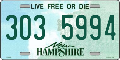 NH license plate 3035994