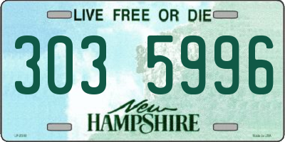 NH license plate 3035996
