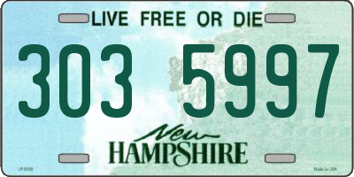 NH license plate 3035997
