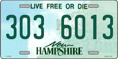 NH license plate 3036013