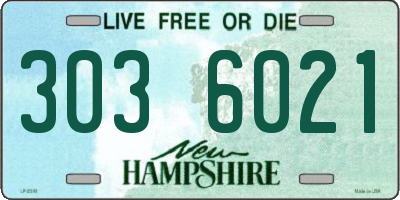 NH license plate 3036021