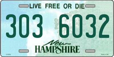 NH license plate 3036032