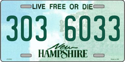 NH license plate 3036033