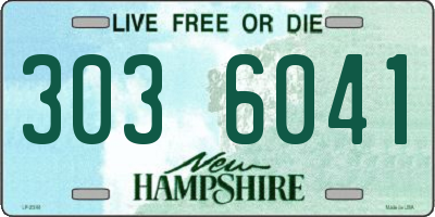 NH license plate 3036041
