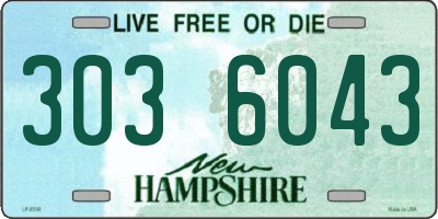 NH license plate 3036043