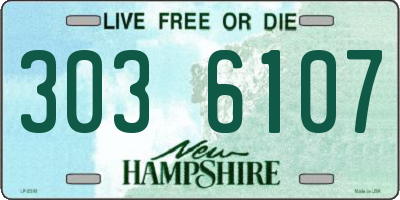 NH license plate 3036107