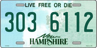 NH license plate 3036112