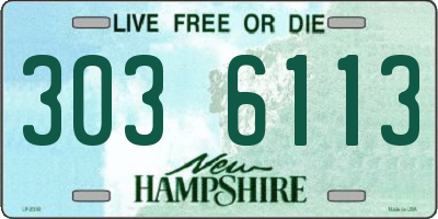 NH license plate 3036113