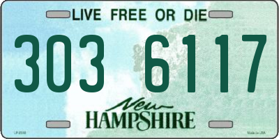 NH license plate 3036117