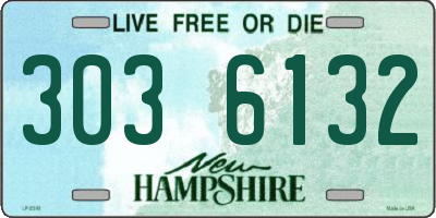 NH license plate 3036132