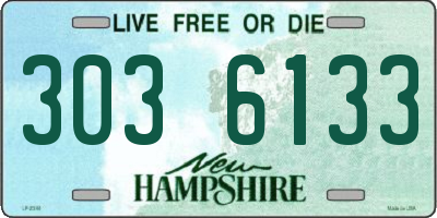 NH license plate 3036133