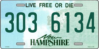 NH license plate 3036134