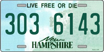 NH license plate 3036143